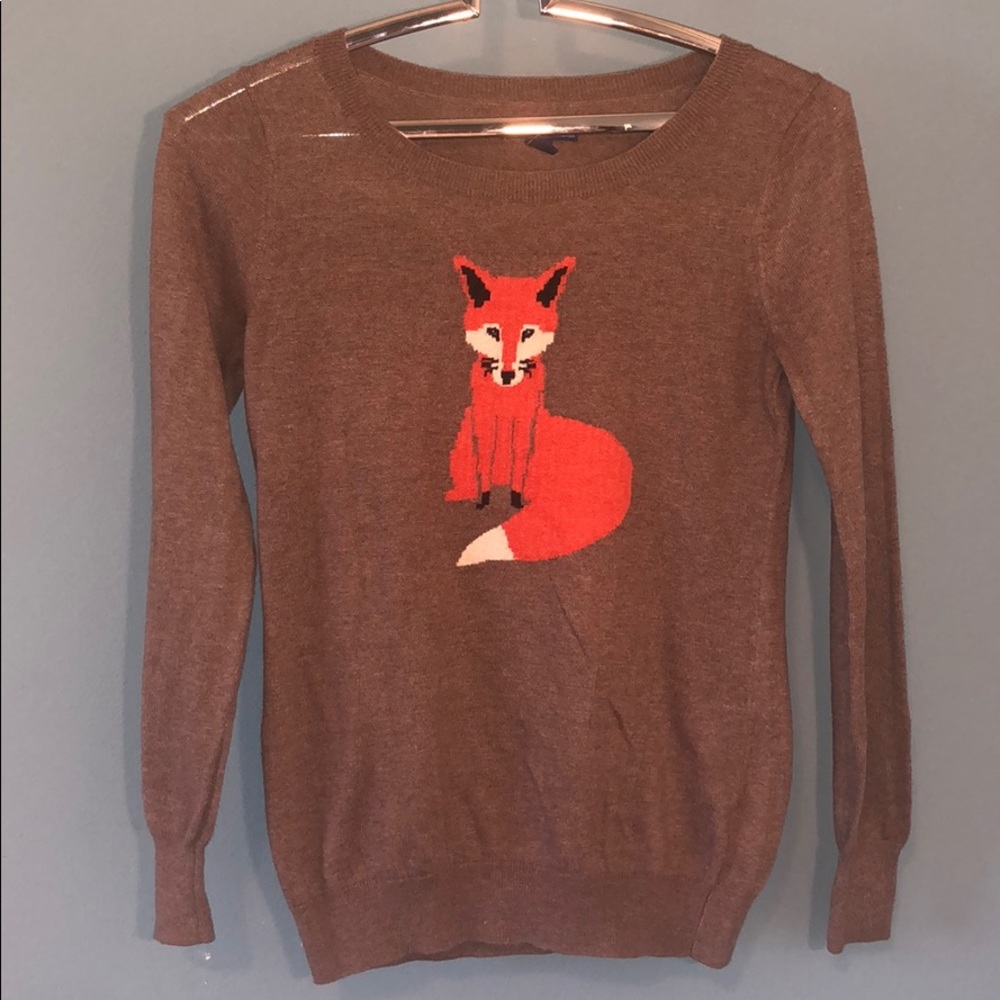 Old Navy | light weight Fox sweater | Brown | S